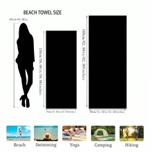 1入組卡通風格彩色拳擊手套印花海灘巾,柔軟防沙泳池毯,快速乾燥浴巾,適用於健身房,旅行和戶外活動,必備的沙灘夏日用品,適合女性,男性,兒童 - 多色 - 查看 4