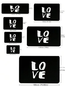 1 Miếng Flannel Cửa Thảm Với Bảng chữ cái tiếng Anh , Chống trượt , Phong cách phương Tây - Nhiều màu - Xem 3