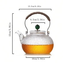 A Glass Teapot, A Copper Handle Teapot, A Filtering And Boiling Teapot, A Kung Fu Tea Set With Hammer Pattern And A Lifting Beam Teapot - White - View 9