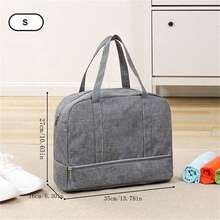 大容量旅行包托特式手袋旅行提包女士旅行包 - 彩色 - 查看 6