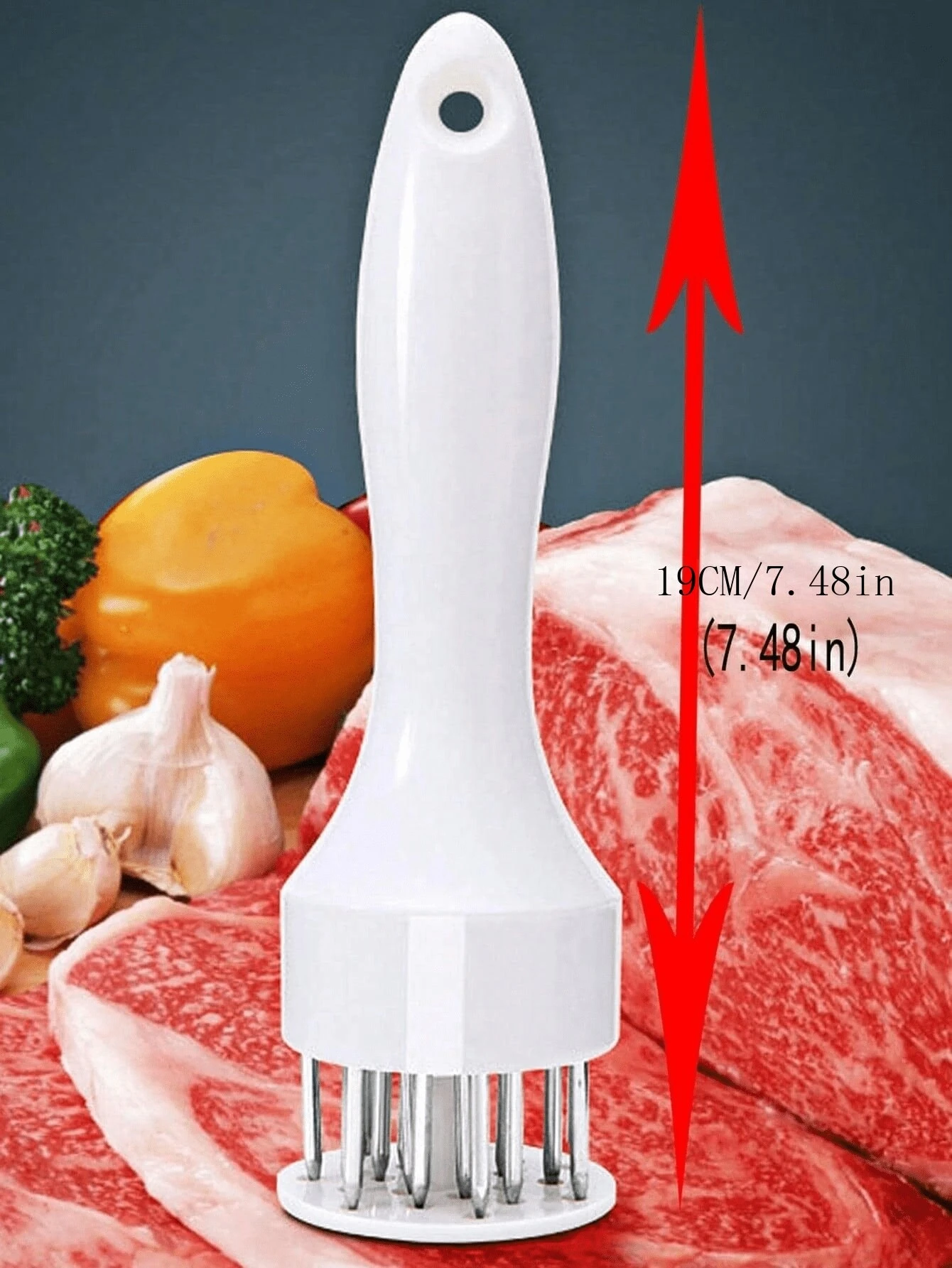 1pc Stainless Steel Meat Tenderizing Tool Set, Including Meat Hammer