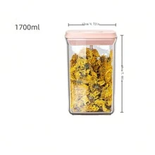 Sealed Jar Push Type High-End Candy Cereal Jar Household Coffee Bean Storage Jar Sugar And Creamer Storage Container - Pink - View 4