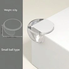 10pcs Transparent Round Anti-Collision Table Corner Guard For Glass Coffee Table With Silicon Baby Shower Family Decorations Gifts - Clear - View 3