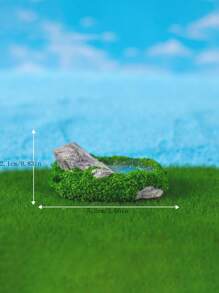 5 Sets Of Random Micro-Landscape Creative Simulation Resin Rockery Waterfall Strange Stone Moss Gardening Landscaping DIY Decorative Accessories Ornaments Random Set Of 5 Pieces. - Multicolor - View 3