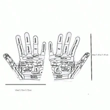1pair Acupressure Reflexology Massage Glove, Hand Hydrotherapy Tool, Massage Hand Hydrotherapy Return Tool, Suitable For Both Women And Men - Black and White - View 7