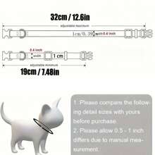 5/10/20 chiếc Ngẫu nhiên Có màu sắc Polyester Mèo Khóa Phản chiếu In nét mỏng Mẫu Có thể điều chỉnh Thú cưng Mèo & Vòng cổ chó Với Trong sáng Chuông , Thích hợp Đối với Mèo & Chó Cái cổ - Nhiều màu - Xem 2