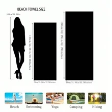 1pc Cartoon Style Colorful Leopard Print Pattern Fiber Printed Soft And Absorbent Microfiber Beach Towel, For Men And Women To Use Outdoor - Multicolor - View 4