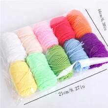 10 Colors Wool Yarns Wool Rolls,DIY Poke Punch Embroidery For Starter Craft Set For Handmade ﻿