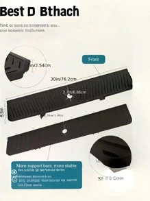 30英寸（約76.2厘米）水槽防濺墊，矽膠水龍頭滴水過濾器托盤，延伸矽膠水槽墊用於廚房浴室，防潑防滴