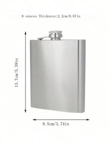 1pc/1set Flask, Black Gift Box Leather Litchi Print Flask 8oz, Stainless Steel Soft Touch Leather Flask Gift Set, 100% Leak-Proof For Whiskey, Rum And Vodka Bottle Gifts, Gifts For Father, Husband, Boyfriend, Father's Day Gifts, Surprise Gifts