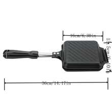 Sándwichera Universal De Hierro Desmontable Con Recubrimiento Antiadherente Resistente A Alta Temperatura, Molde Para Tostar Y Hacer Sándwiches Por Los Dos Lados Para Asar Y Tostar - Negro - Ver 2