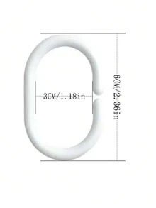 1入復古海浪和植物圖案的淋浴簾 - 米色 - 查看 7