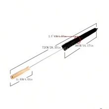 1pc Radiator Brush - 72cm - Radiator Brush With Goat Hair Bristles - Suitable For Cleaning Flat Surface Radiators