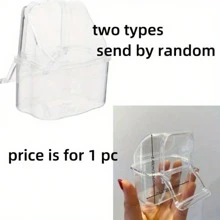 1 pezzo Accessorio trasparente per mangiatoia per uccelli, tazza appesa, per alimentazione e abbeveraggio, adatto per piccole gabbie per uccelli con porte a molla (2 tipologie casuali)