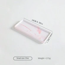 1入優雅家居裝飾品：防破損矽膠廚浴盤,放置於櫃面、廚房洗手槽洗手液分配器、浴室梳妝台盤、香水鑰匙盤,貼心的新居禮物、情人節禮物 - 淺粉色 - 查看 10