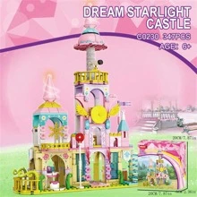 woma 夢幻星光城堡stem塑料積木玩具女孩夢想公主城堡馬車積木玩具粉色皇宮建設建造套裝教育積木玩具房間裝飾聖誕禮物,適用於女孩 - C0230 - 查看 9