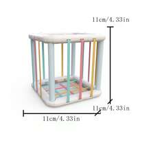 1 Set Children's Abs Shape Sorter Montessori Toy, Large 14cm Colored Cube & 6 Multi-Textured Sensory Shapes For Skill Building & Educational Fun, Ideal As Birthday Gift For Ages 0-3School, Student,Stationery,School Supplies Shape Sorter,Activity Cube,Montessori Toys,Shape Sorter,Activity Cube,Busy Cube,Shape Sorter,Activity Cube,Busy Cube