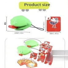 Frog Mouth Spits Ball Parent-Child Interactive Desktop Toy For Kids (English Color Box) - Green - View 2