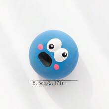 Cute Cartoon Dog Eye Sound Bite Puppy Toy Environmetally Friendly Latex Interactive Pet Toy Ball - Multicolor - View 3
