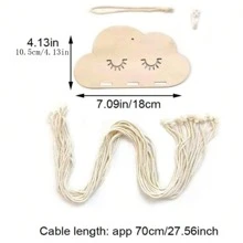 1PC Nordic Style Cloud Blossom Wooden Chips Children's Hair Clips, Headbands Storage And Sorting, Hanging Decoration, Headwear Material Pack Love Valentine