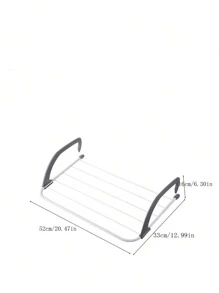 创意悬挂式窗台晾衣架简易折叠晾衣架卧室阳台鞋架浴室收纳架 - 灰色 - 查看 3