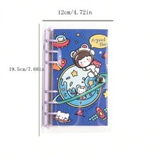 1 Cuaderno De Hojas Sueltas Con Estilo De Caricatura Para Estudiantes Y Adolescentes - Multicolor - Ver 6