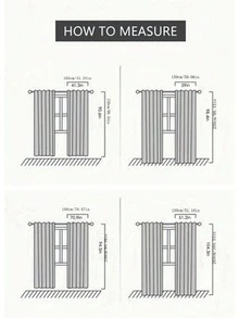 1入組半遮光刺繡窗簾 - 橄欖綠 - 查看 2