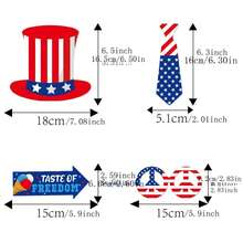 25pcs USA Independence Day Party Decoration Photo Booth Props, Funny Photo Props For 4th Of July Festival Celebration, Including 25 Cards, 25 20cm Sticks, Glue Dots, DIY - 25pcs/bag - View 5