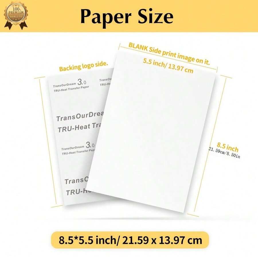 TransOurDream Iron On Heat Transfer Paper For Dark T Shirts Printable