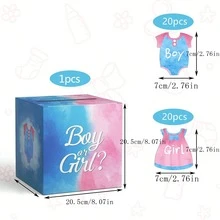Gender Reveal Voting Box, Baptism Party Voting, Gender Voting Game - Pink - View 5