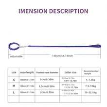 1 Bộ Vòng Cổ Và Dây Xích Chó Bện Màu Xanh Tím, Dây Xích Thú Cưng P-Chain Chống Sốc, Dây Xích Chó Bạch Tuộc Nylon - Nhiều màu - Xem 3