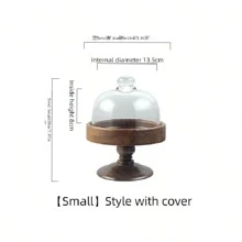 High-End Solid Wood Tall Cake & Bread Display Tray For Tea Breaks, Afternoon Tea, Snacks, Fruits Christmas Gift - Brown - View 6