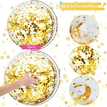 6 cái 16" Bơm hơi bờ biển Những quả bóng Jumbo Long lanh Hồ bơi Đồ Chơi Những quả bóng Đối với Hồ bơi , bờ biển , Mùa hè Tiệc bể bơi - Hồ Bơi Trò Chơi Nước bờ biển Đồ Chơi Đồ đáng yếu Party Đồ trang trí Thổi bờ biển Trái bóng - nhiều màu - Xem 3