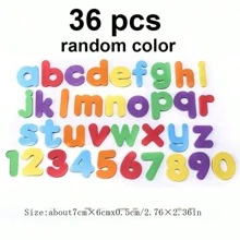 36Pcs Alphabet Bath Puzzle Soft EVA Numbers Alphanumeric Letters Bath Toys Toy Early Educational Toy Tool - Multicolor - View 1