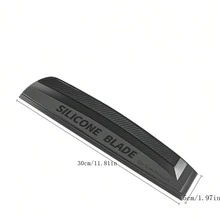 汽車清洗柔軟矽膠水刮板集成清潔刮刀，新款式，無噪音，無刮痕，理想選擇，適用於汽車清潔 - 黑色 - 查看 7