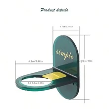 5 件装洗发水挂架壁挂式浴室沐浴露架洗手液收纳架，无需钻孔 - 墨綠色 - 查看 2