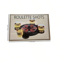 4 Players Russian Roulette Wheel Drinking Game Set, Perfect For Adults' Party, New Year'S Game, Valentine's Day Game Or Gift, Suitable For Bars, Ktv And Nightclubs - Multicolor - View 3
