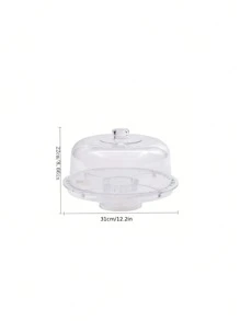 1入組12英寸婚禮蛋糕架，6合1多功能盤子和蛋糕盤，可用作婚禮蛋糕架、沙拉碗、盤子、冷飲碗、甜點碟、玉米片和莎莎醬碟。 - 無色 - 查看 3