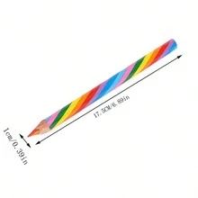 4 支彩色木制铅笔，7 色 1 芯，装饰铅笔。适合成人和学生进行创意工作、家庭绘画、彩色素描本和卡片、DIY 手工艺 - 彩色 - 查看 7