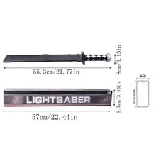 1 Pieza Espada Láser Acrílica De Color Siete Grietas De Samurai Para Cosplay, Alivio De Estrés Y De Destello - Negro - Ver 8