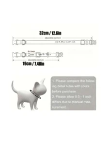 1入組蝴蝶結寵物項圈，高品質彩色扣環，適用於狗和貓