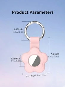 1pc Flower Shaped Silicone Protective Case Compatible With Apple Airtag Tracker Anti-Lost Device For Dogs,Cats And Other Pets(Airtag Not Included)--Pink