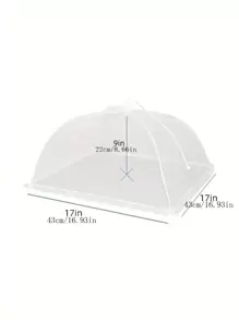 Lot de 3 Couverture de nourriture pliable en maille blanche, couverture de nourriture anti-moustique multifonctionnelle de cuisine et de restaurant, couverture de nourriture anti-poussière domestique pop-up, idéale pour les fêtes en plein air, les pique-niques et les barbecues pour protéger la nourriture des insectes et des débris et éloigner les mouches et les moustiques de votre nourriture. Pour la cuisine, le restaurant et les pique-niques