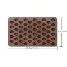 Set de 55 piezas Molde de silicona con forma de grano de café en miniatura, chocolate y dulce para decoración de pasteles, hornear y herramientas de pastelería - Marrón - Ver 2