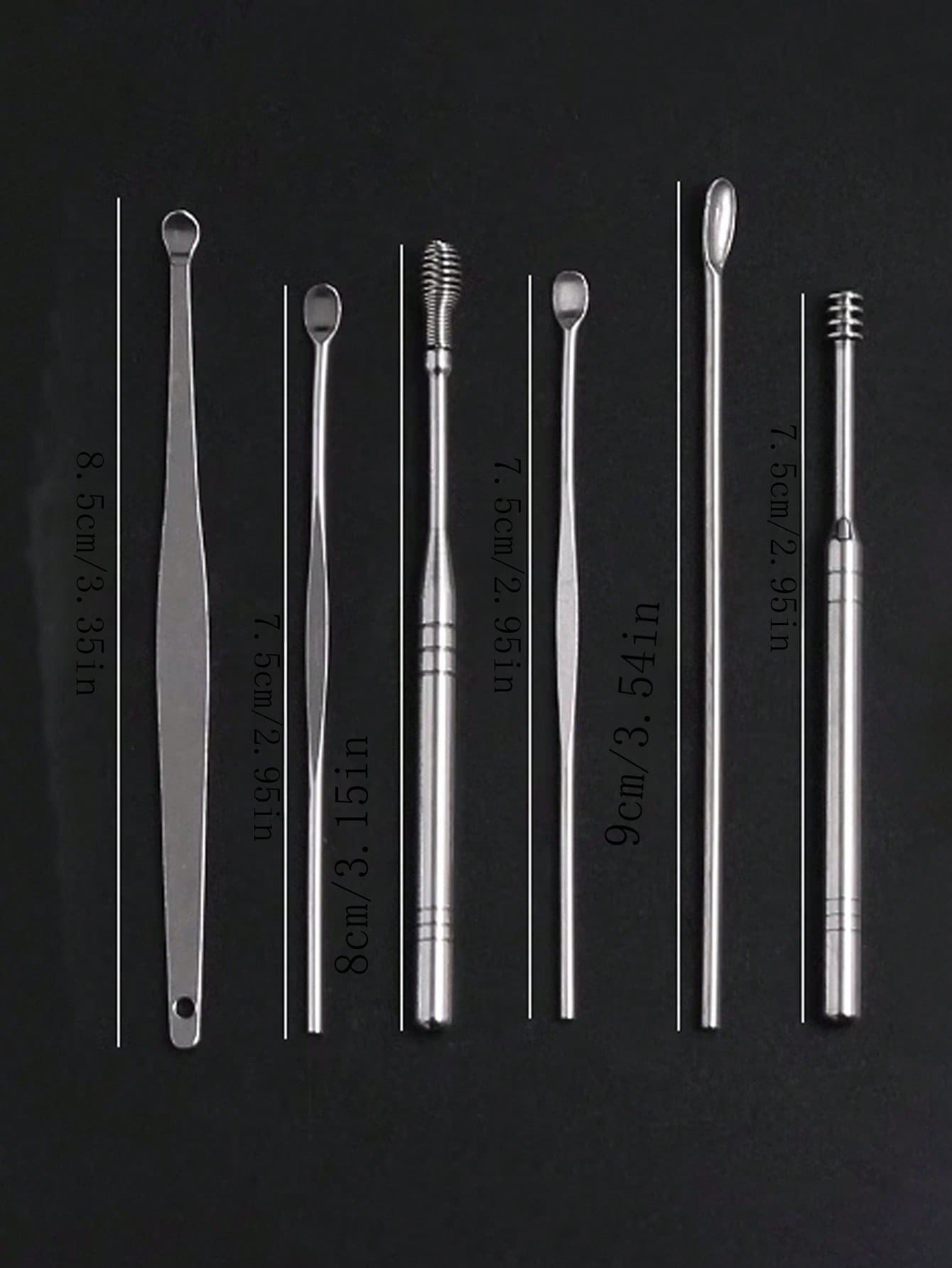 6pcs/Set Ear Cleaning Tool Kit, Stainless Steel Earwax Removal Tool Set ...