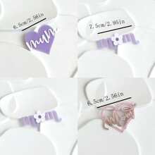 4入組隨機款式雙層亞克力母親節蛋糕裝飾，多彩母親節"MOM"紙杯蛋糕裝飾 - 彩色 - 查看 6