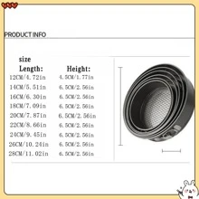 1/2/3pcs Non-Stick Latch Lock Cake Molds, Round Mousse Honeycomb Shaped Carbon Steel Baking Mold, Multi-Sizes For Making Various Cakes - Black - View 9