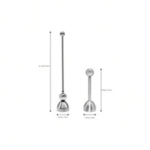 Eierschalensollbruchstellenverursacher，德國蛋，不銹鋼蛋殼開啟器分離器去除器，生蛋，硬煮蛋或軟煮蛋破壞工具，蛋殼開啟器 - 銀色 - 查看 2