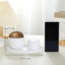 Round Striped Cover Aromatherapy Stove Three-Piece Set Suitable For Home Living Room Bedroom Desktop Use Gifts Birthday Graduation - White - View 6