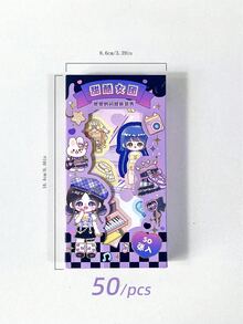 50 cái Xanh Ánh sáng lung linh Ăn mặc đẹp lên Hình dán Của Cô gái , Công chúa Ăn mặc đẹp lên trình diễn Nhãn dán phần thưởng Bộ Đối với Sinh viên - Màu xanh lam - Xem 11